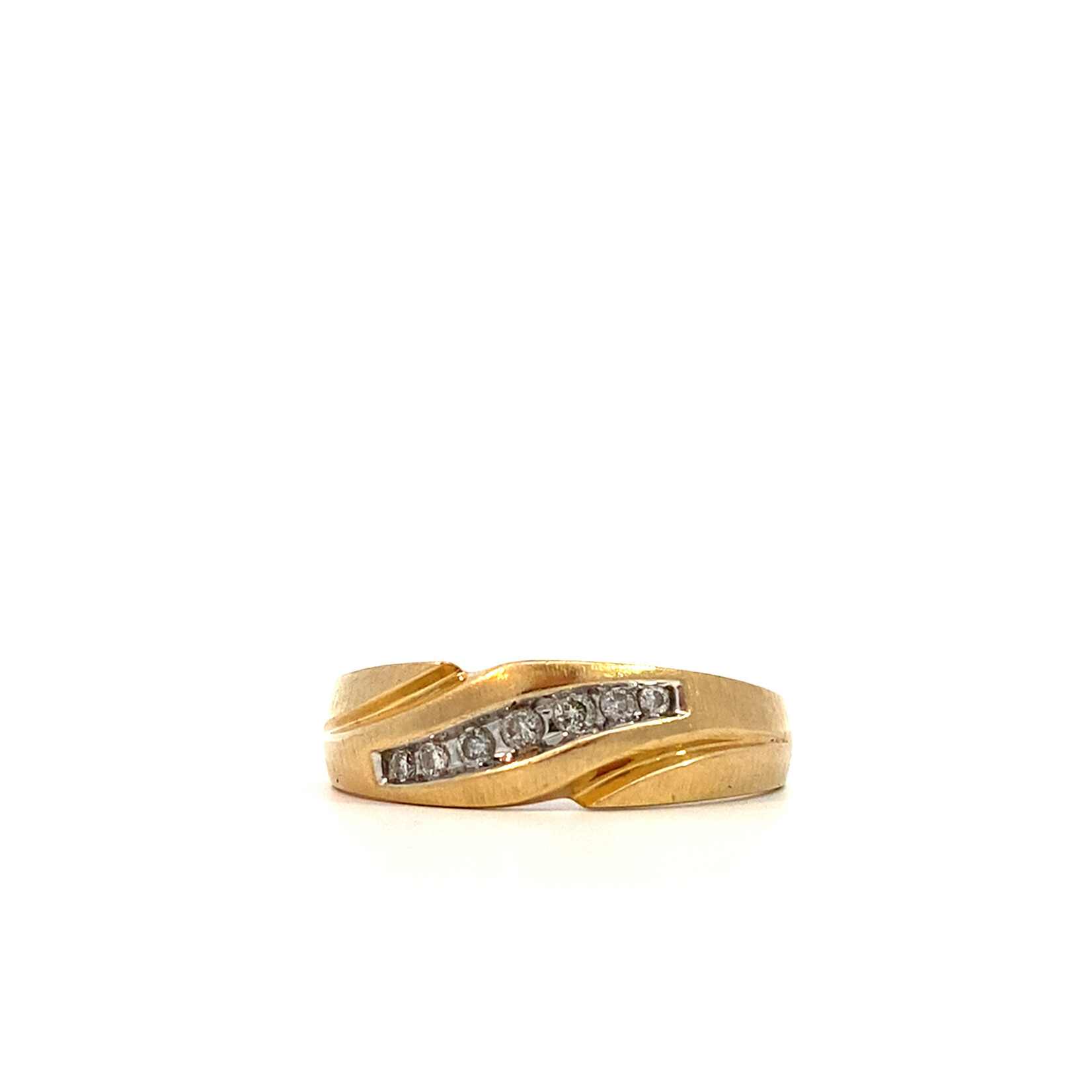 10K Yellow Gold Men's Diamond Ring sz11.5 D+/-.14ctw