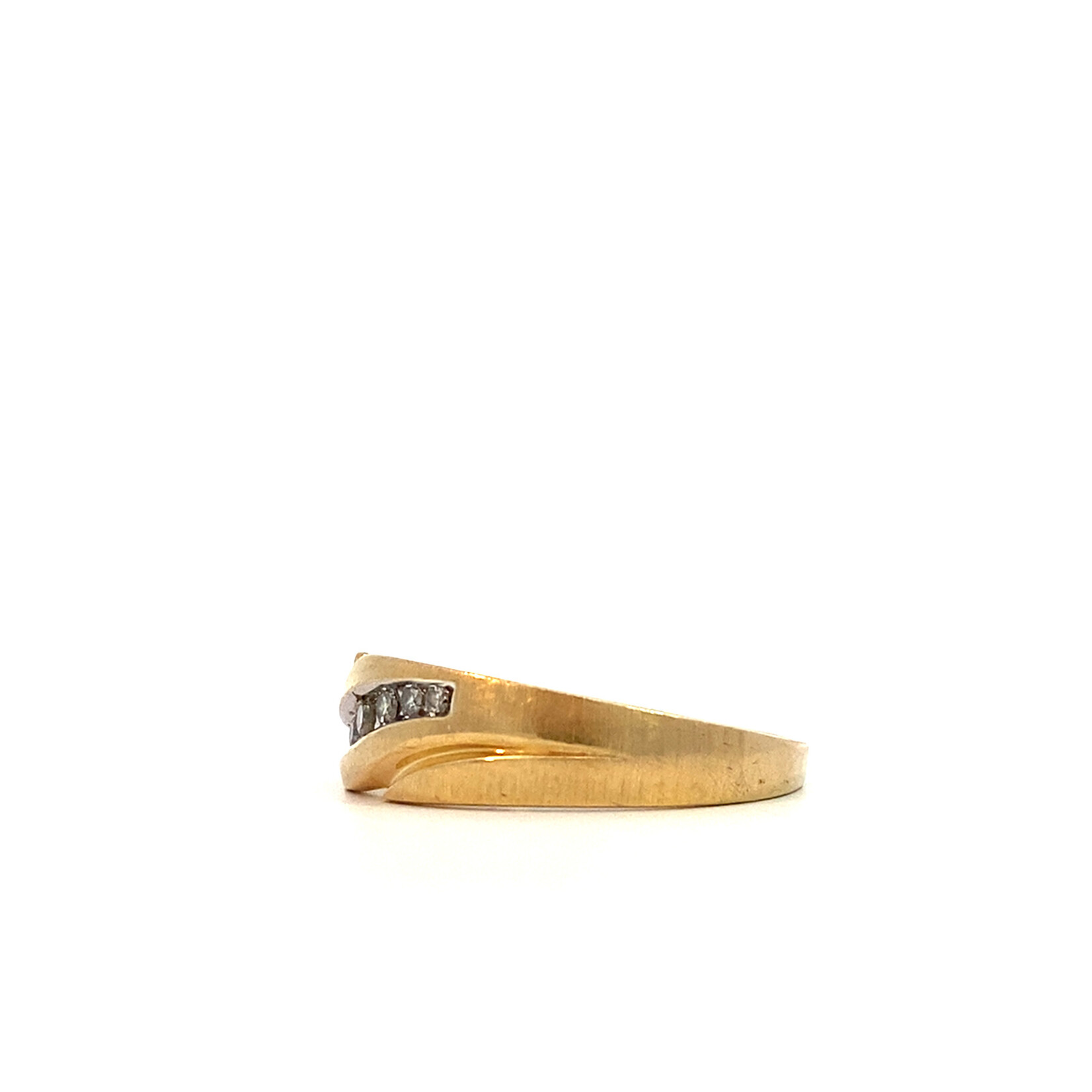 10K Yellow Gold Men's Diamond Ring sz11.5 D+/-.14ctw