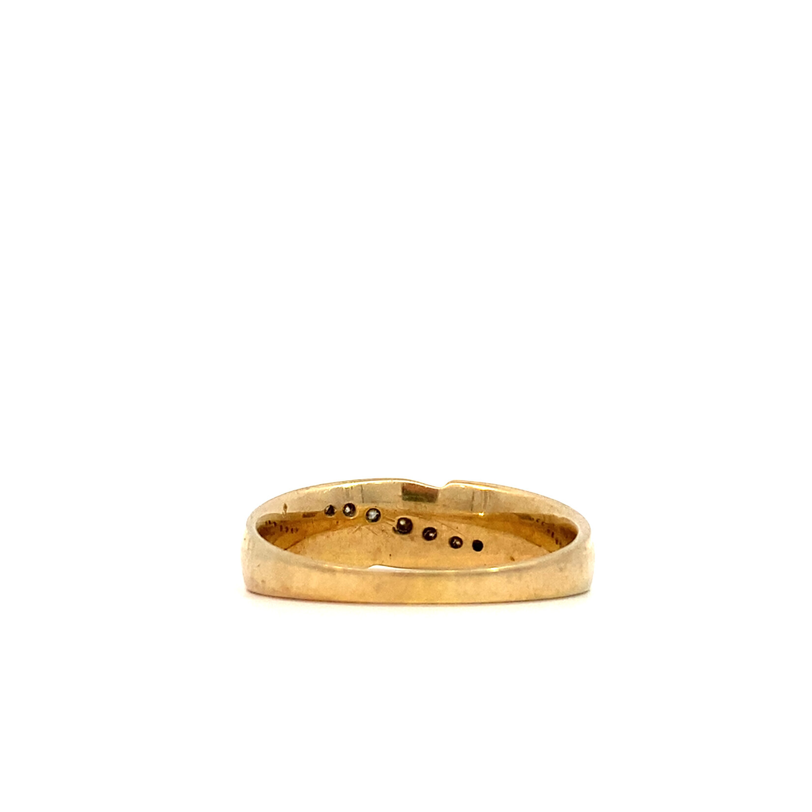 10K Yellow Gold Men's Diamond Ring sz11.5 D+/-.14ctw