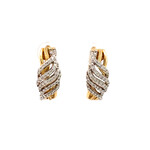 10K Yellow Gold Diamond Hoops D+/-.50cttw