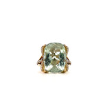 14K Yellow Gold Mint Julip Quartz LeVian Ring sz5