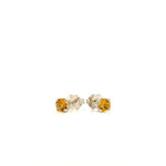 Sterling Silver 4.5mm Citrine Studs