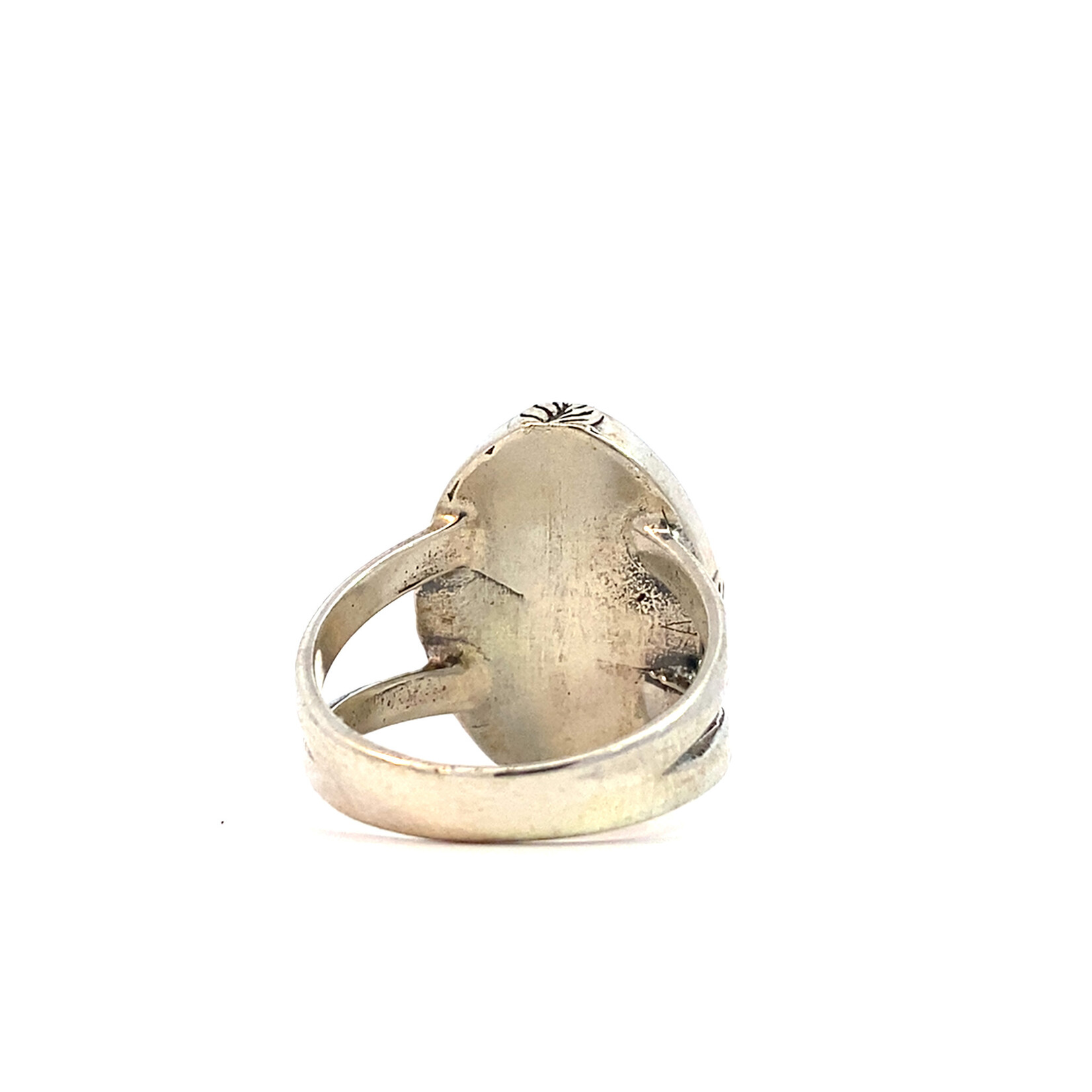 Sterling Silver 18x13mm Rose Quartz Ring size 7