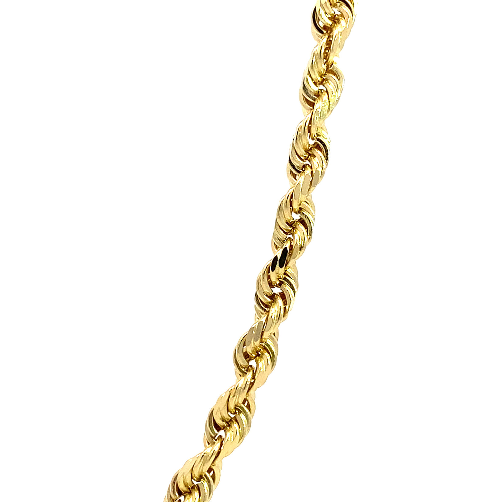 14K Yellow Gold 18" 3.75mm Diamond Cut Rope Chain