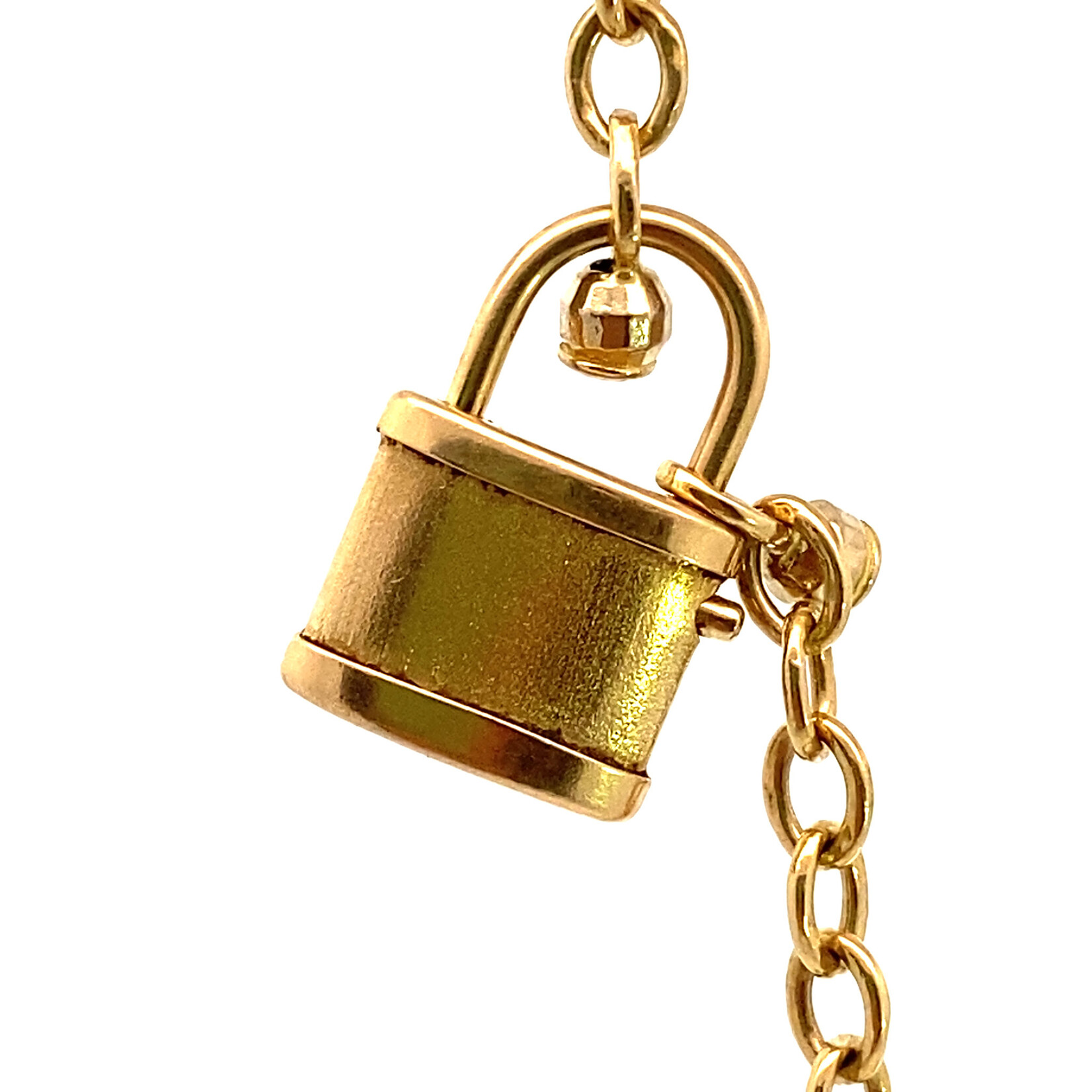 14K Yellow Gold 8" Hawaiian Charm Bracelet with Articulated Padlock Clasp