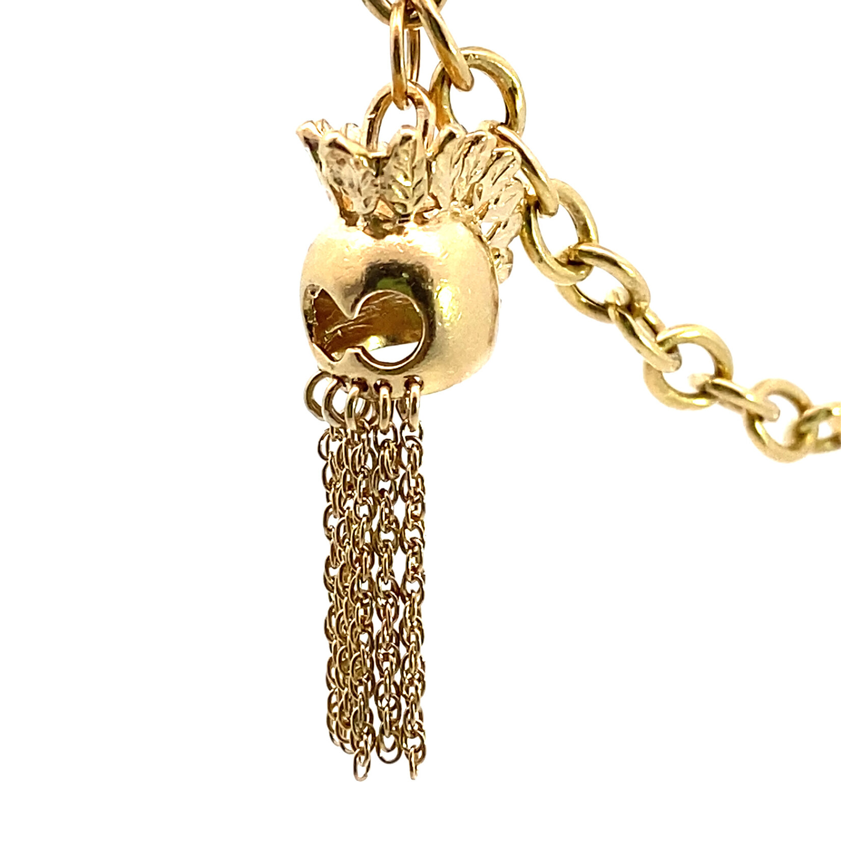 14K Yellow Gold 8" Hawaiian Charm Bracelet with Articulated Padlock Clasp