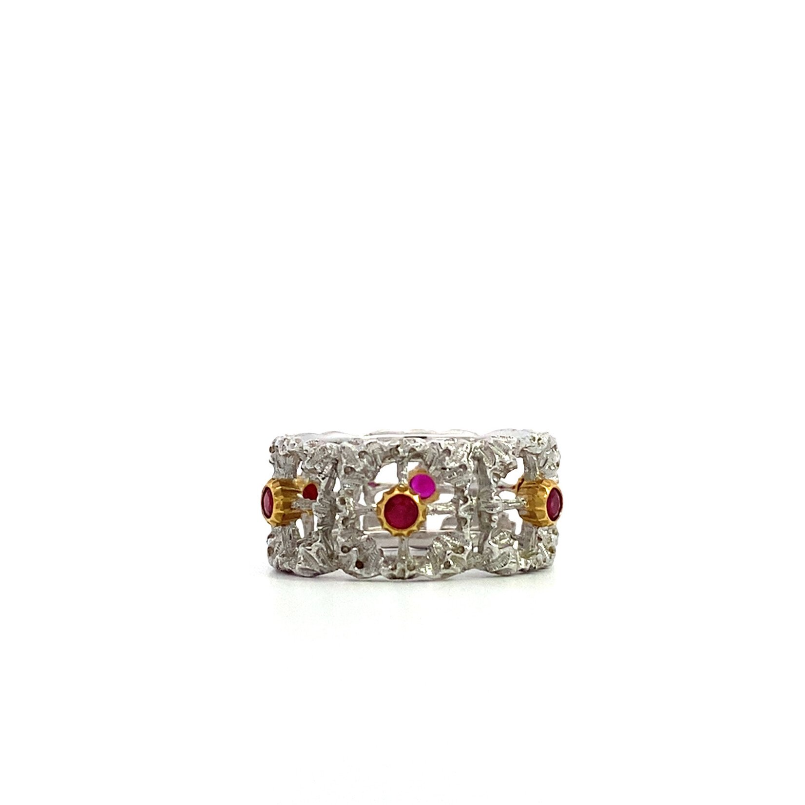 18K Two-Tone Ruby Buccellati Ring sz5.5