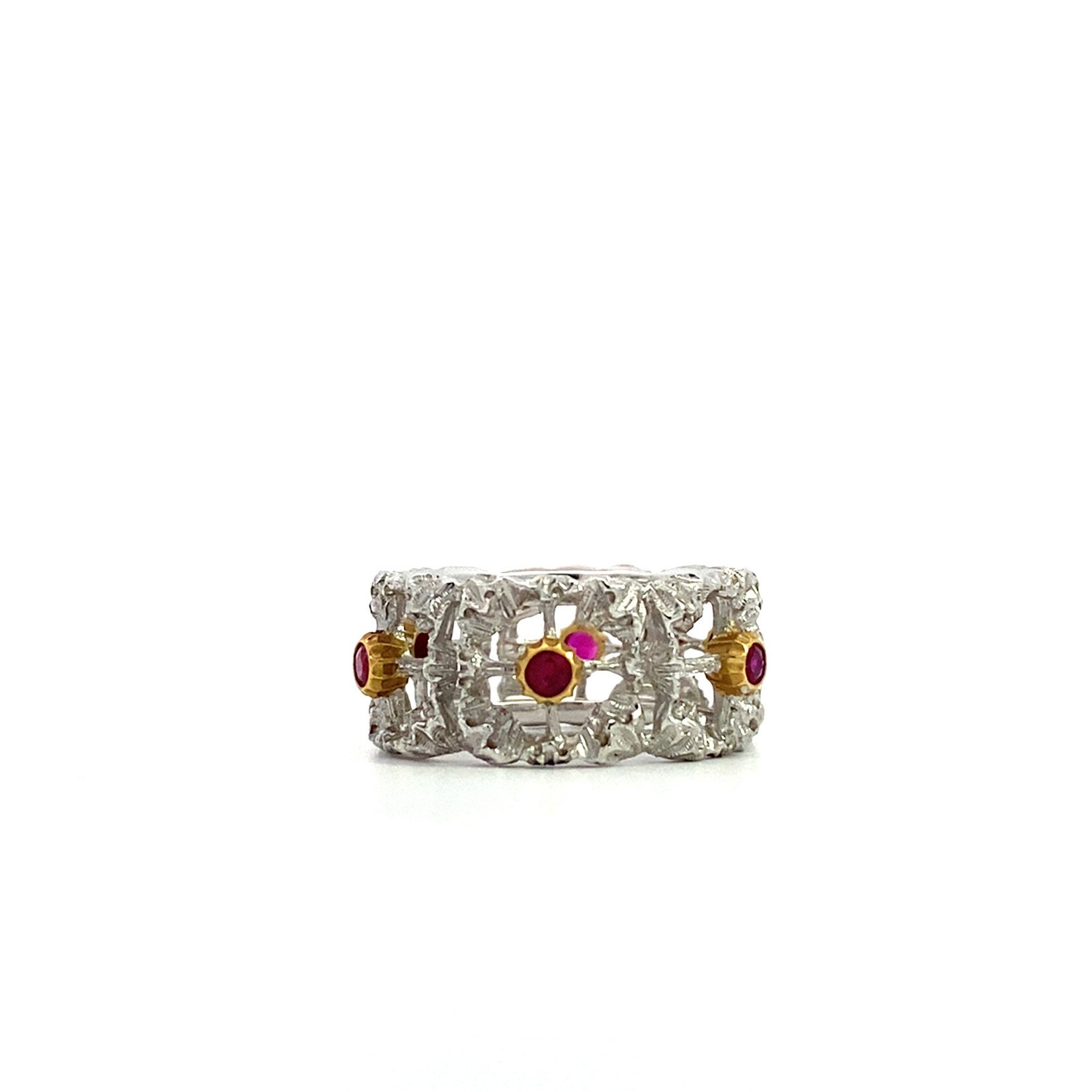 18K Two-Tone Ruby Buccellati Ring sz5.5