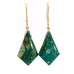 14K Yellow Gold 28x18mm Opalina Kite Dangles