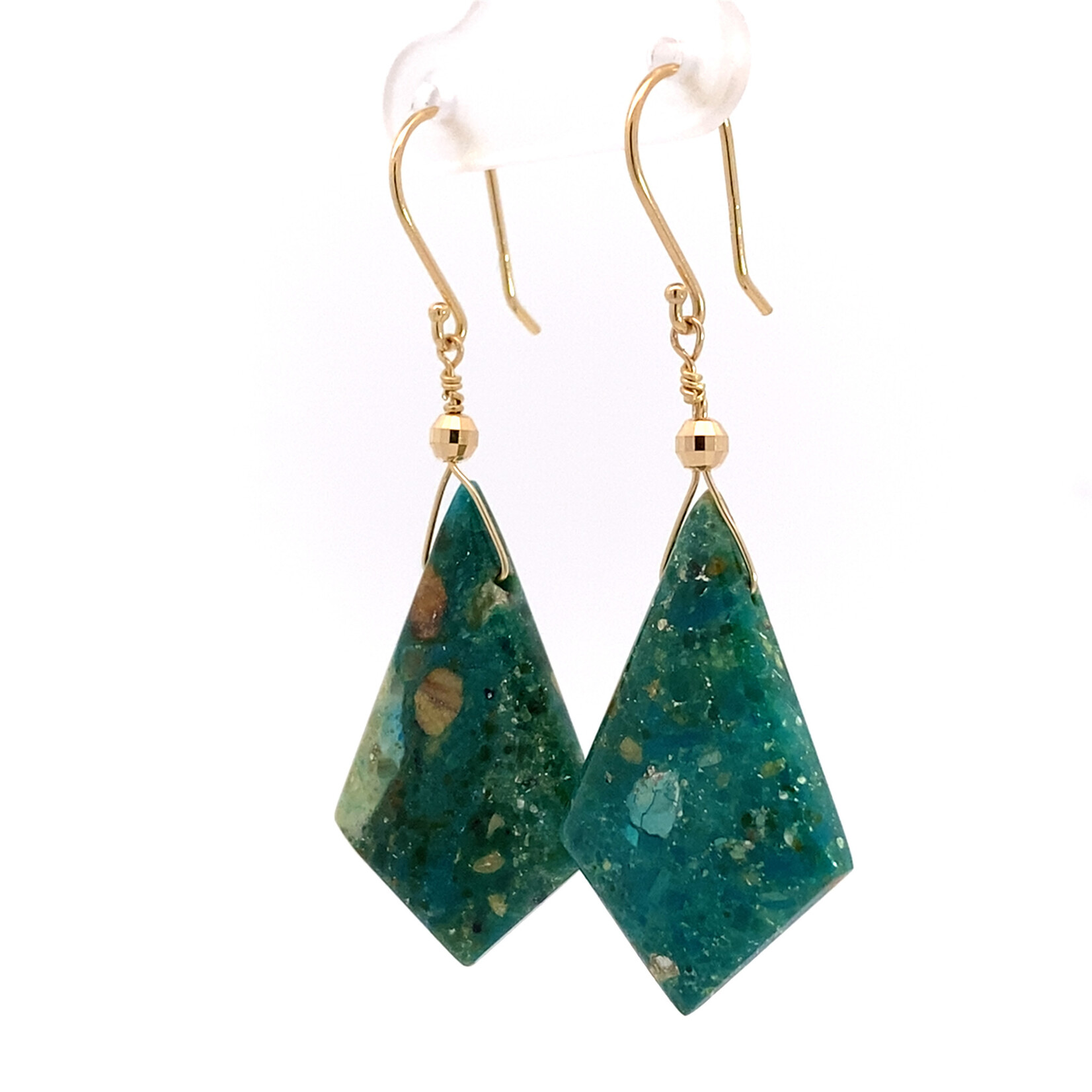 14K Yellow Gold 28x18mm Opalina Kite Dangles