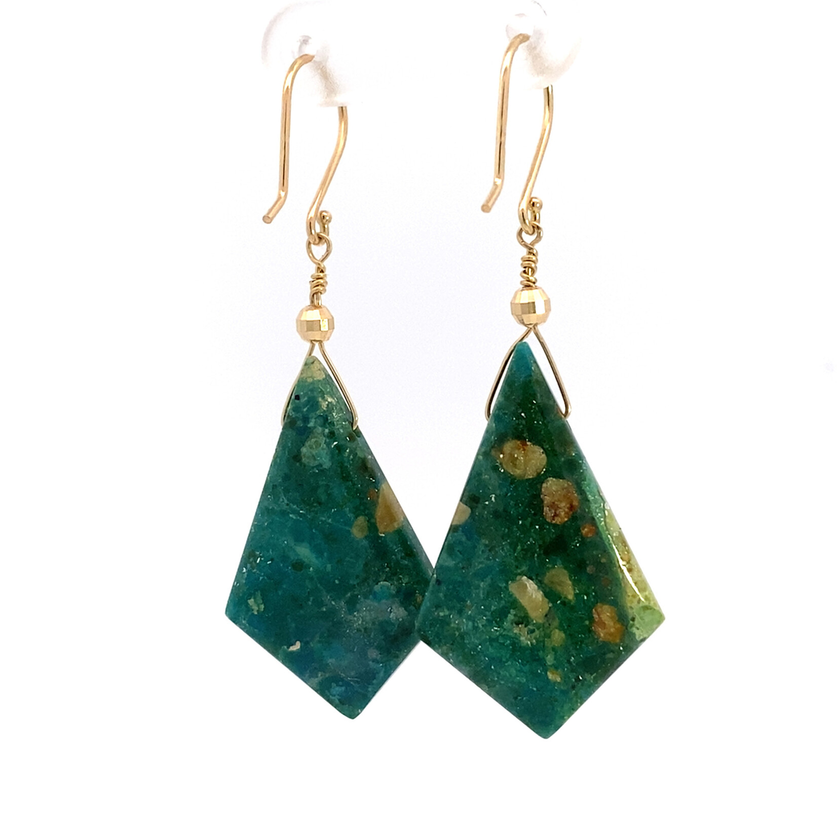 14K Yellow Gold 28x18mm Opalina Kite Dangles