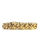 14K Yellow Gold 11mm 7" Nugget Link Bracelet