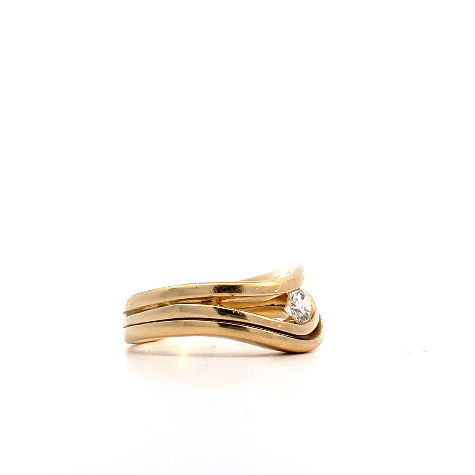 14K Yellow Gold Diamond Ring .25ct size 7.75