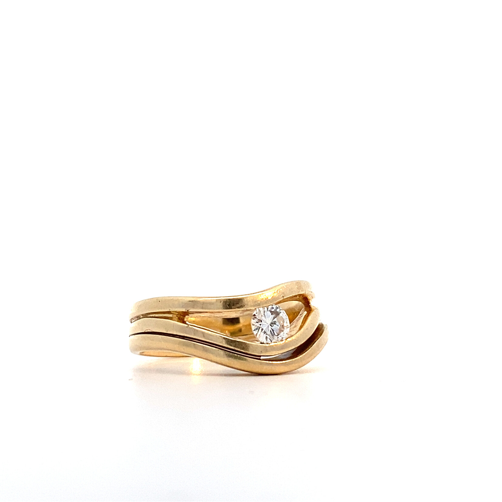14K Yellow Gold Diamond Ring .25ct size 7.75