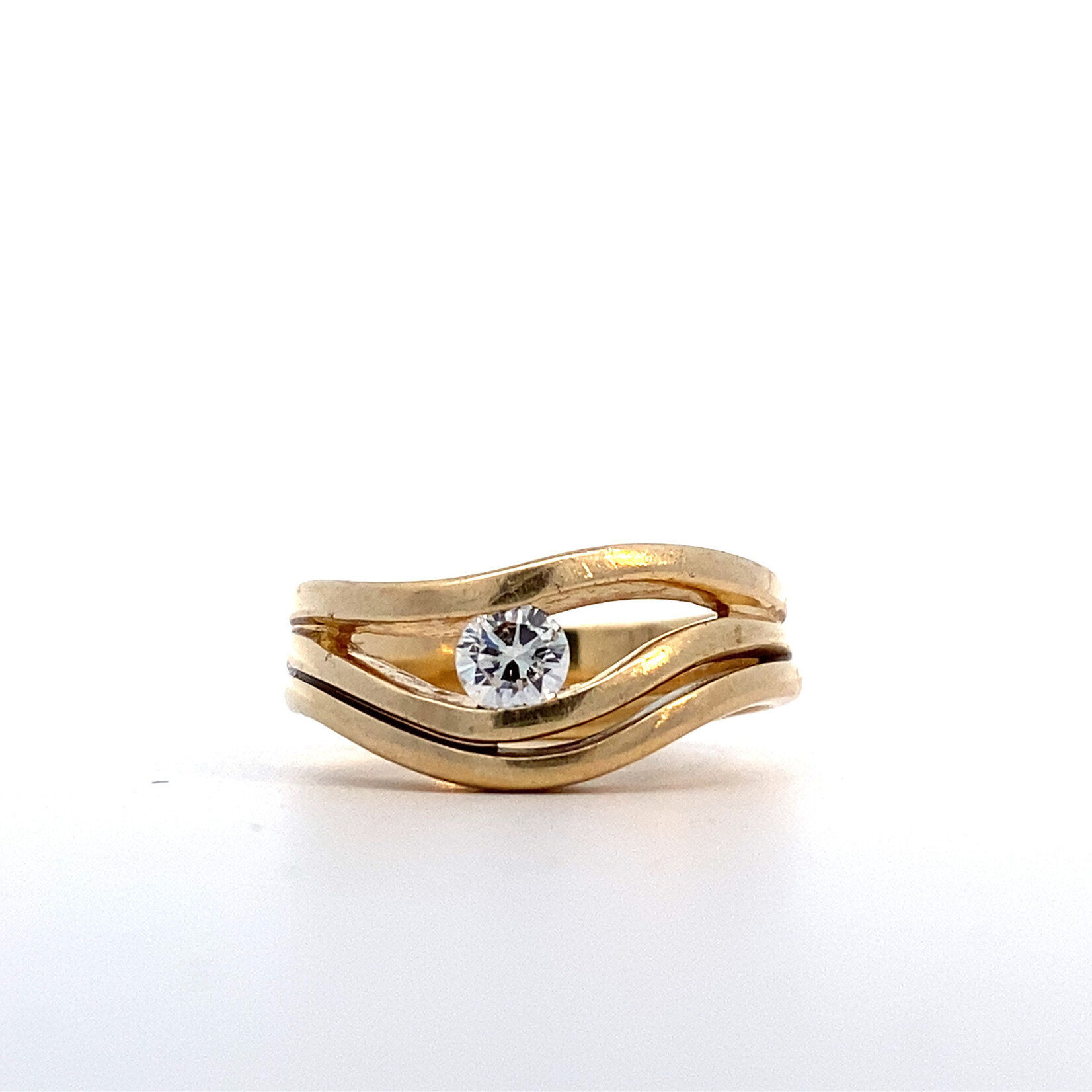 14K Yellow Gold Diamond Ring .25ct size 7.75