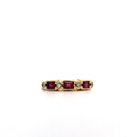 14K Yellow Gold Ruby and Diamond Ring size 6.75