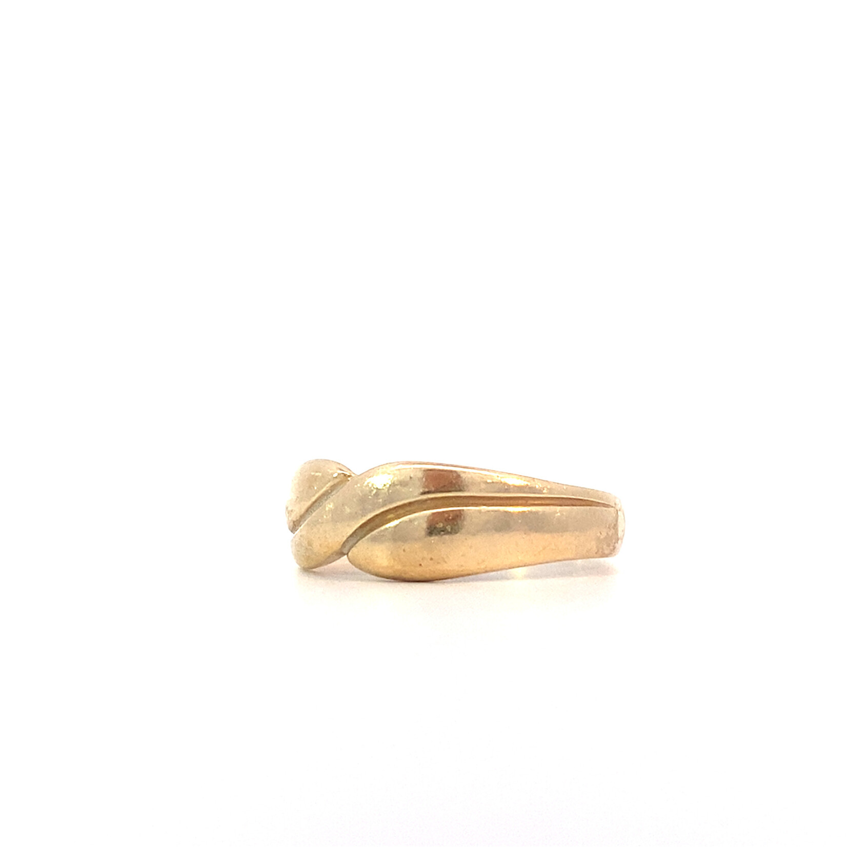 14K Yellow Gold Wave Band sz10