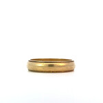 14K Yellow Gold 5mm Coin Edge Band sz10.25