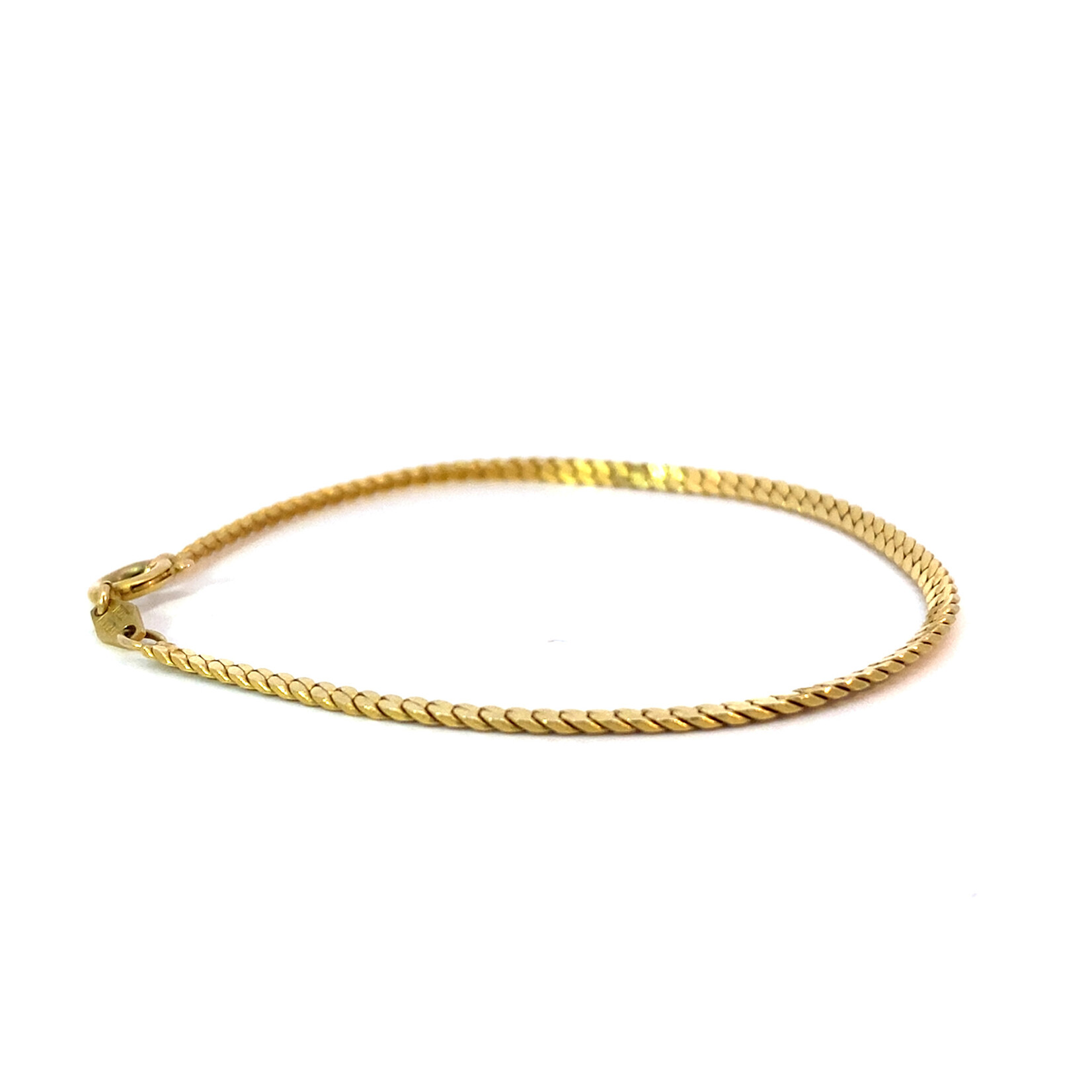 14K Yellow Gold 6.5" Diamond Cut Bracelet