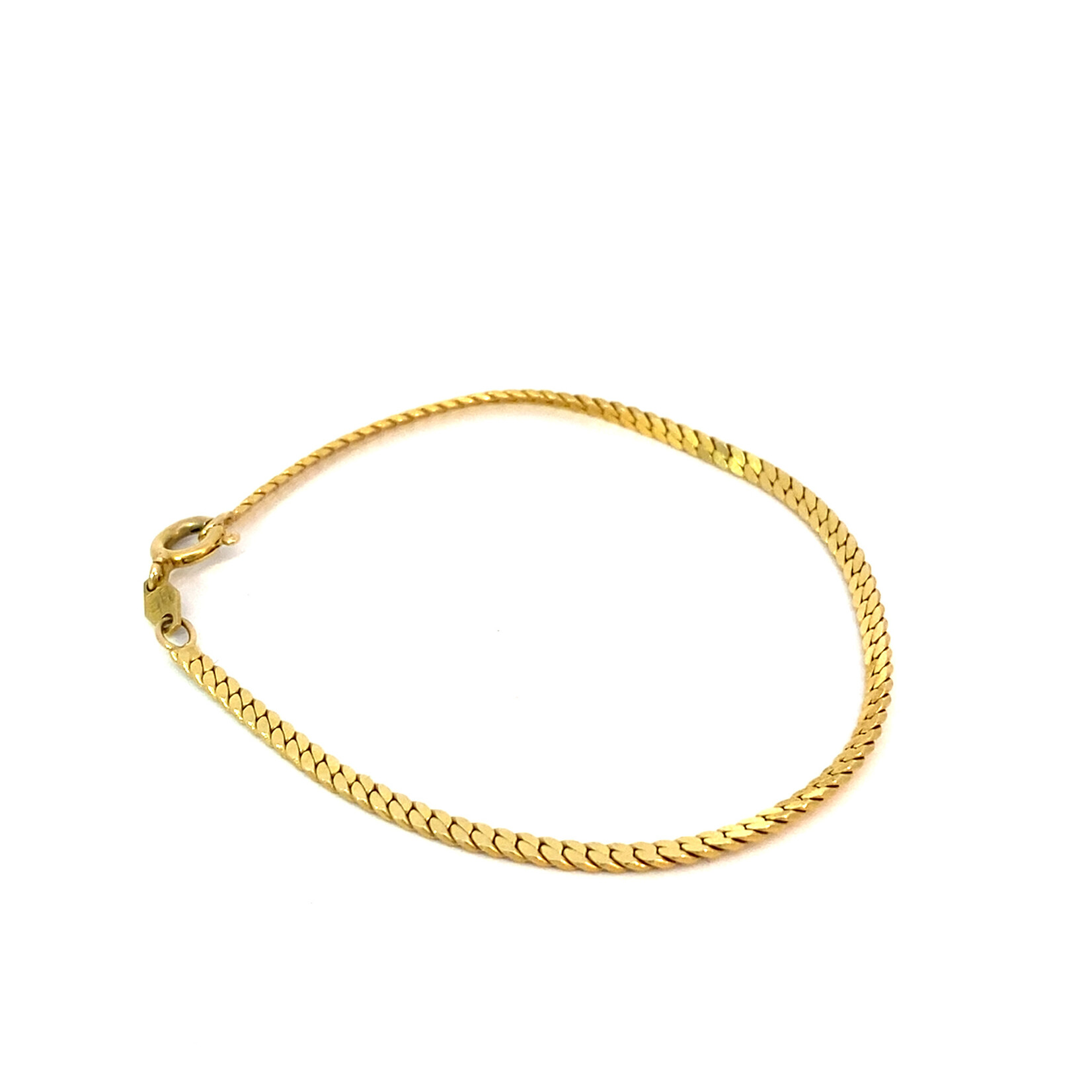 14K Yellow Gold 6.5" Diamond Cut Bracelet
