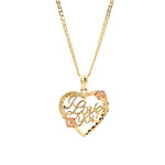 14K Yellow Gold 16" I Love You Necklace