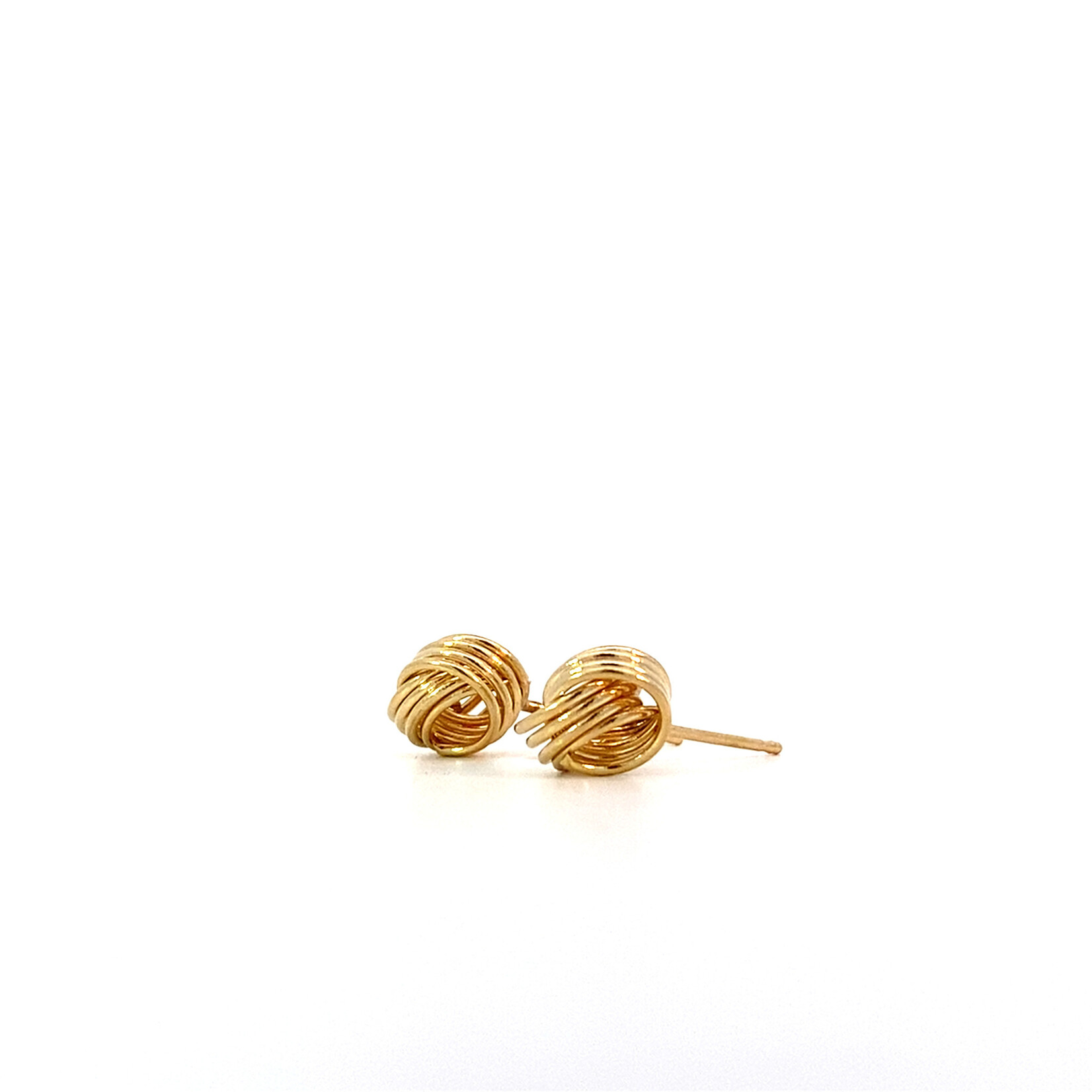 14K Yellow Gold Knot Studs