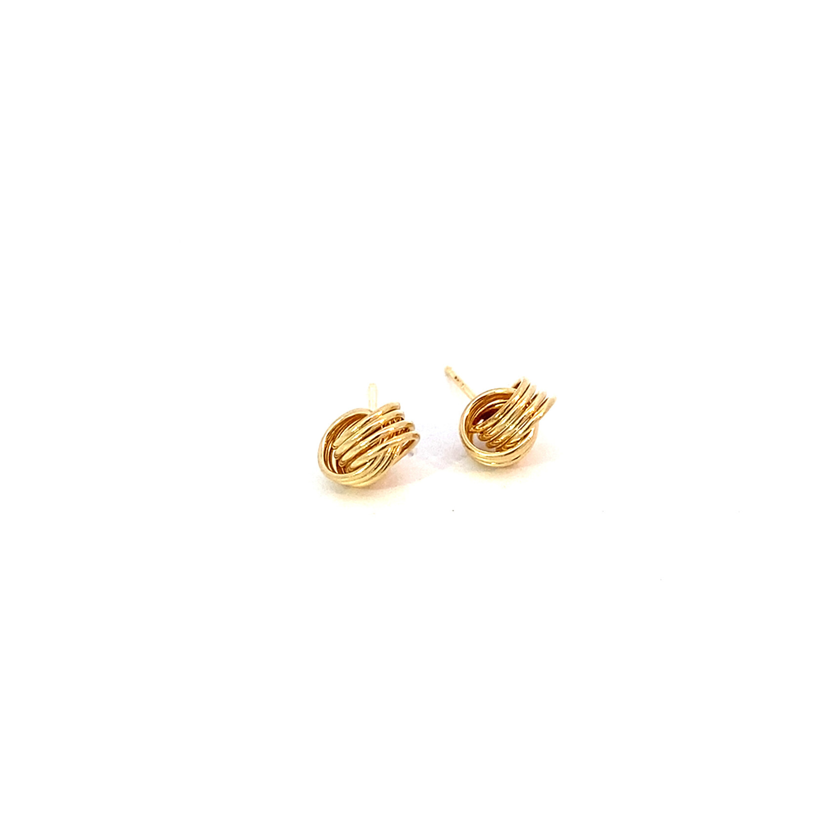 14K Yellow Gold Knot Studs