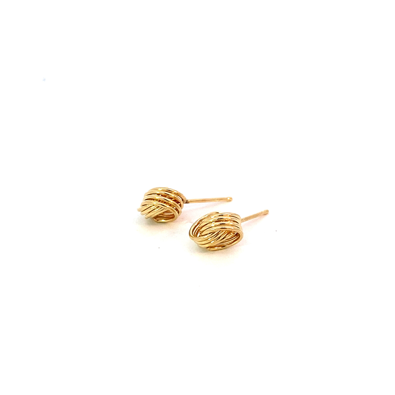 14K Yellow Gold Knot Studs