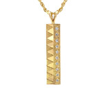 Tribal 14K Yellow Gold 7.5mm Hokuala with Diamonds D.19ct