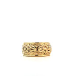 14K Yellow Gold 9mm Byzantine Ring sz6.5