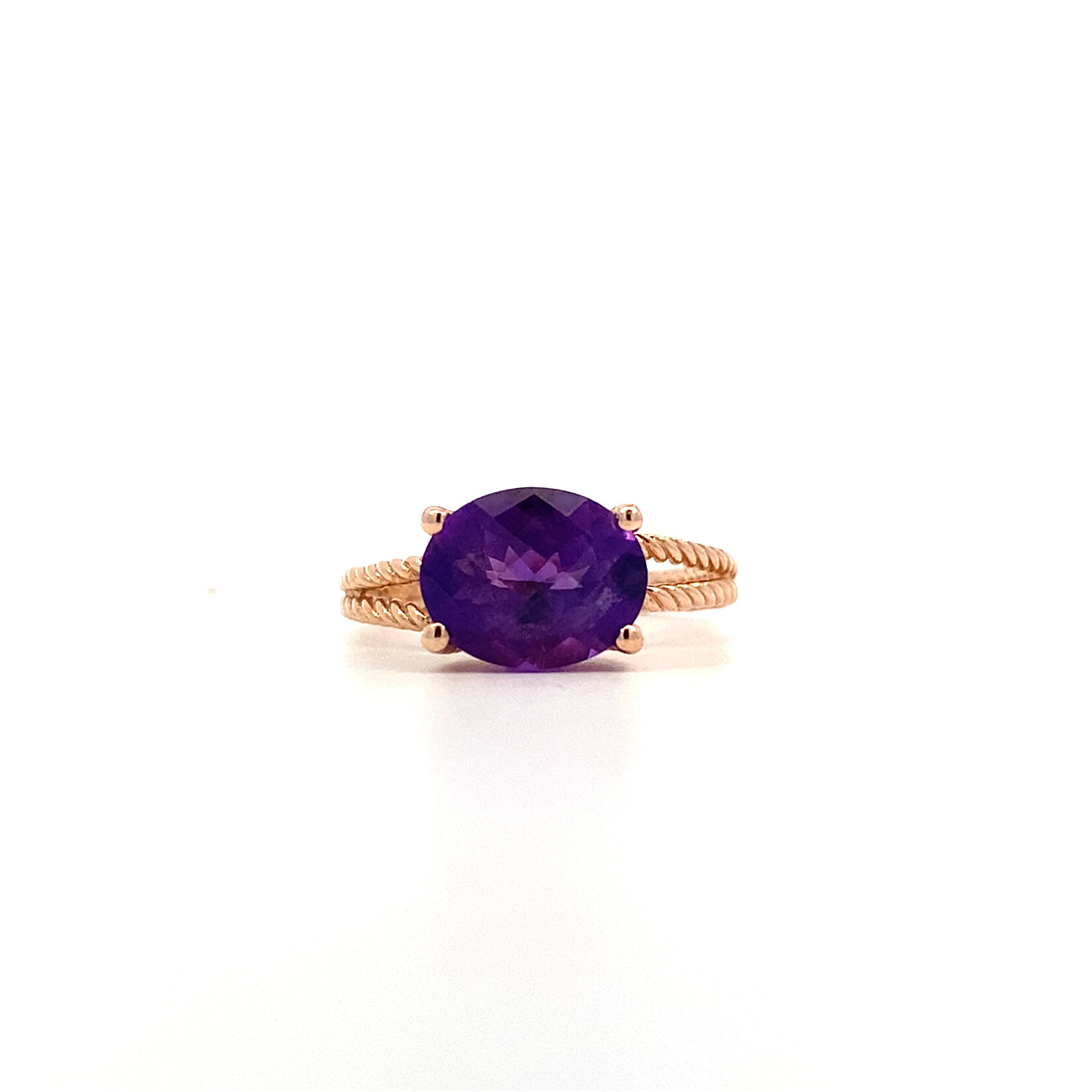 10K Rose Gold Amethyst Ring sz7