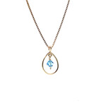 Sterling Silver Blue Stone Pendant