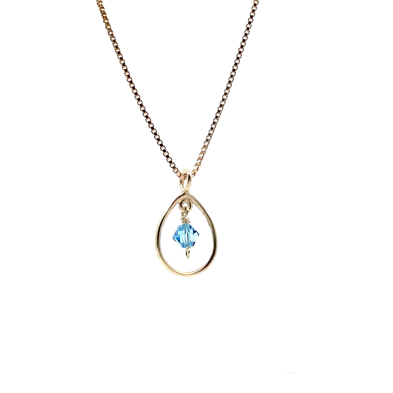 Sterling Silver Blue Stone Pendant