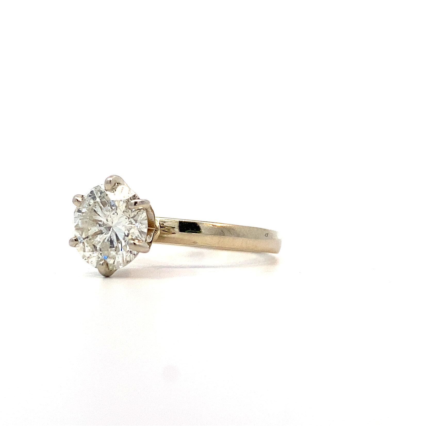 14K/18K White Gold Diamond Solitaire Ring 3ct size 9.5 I1 H/I