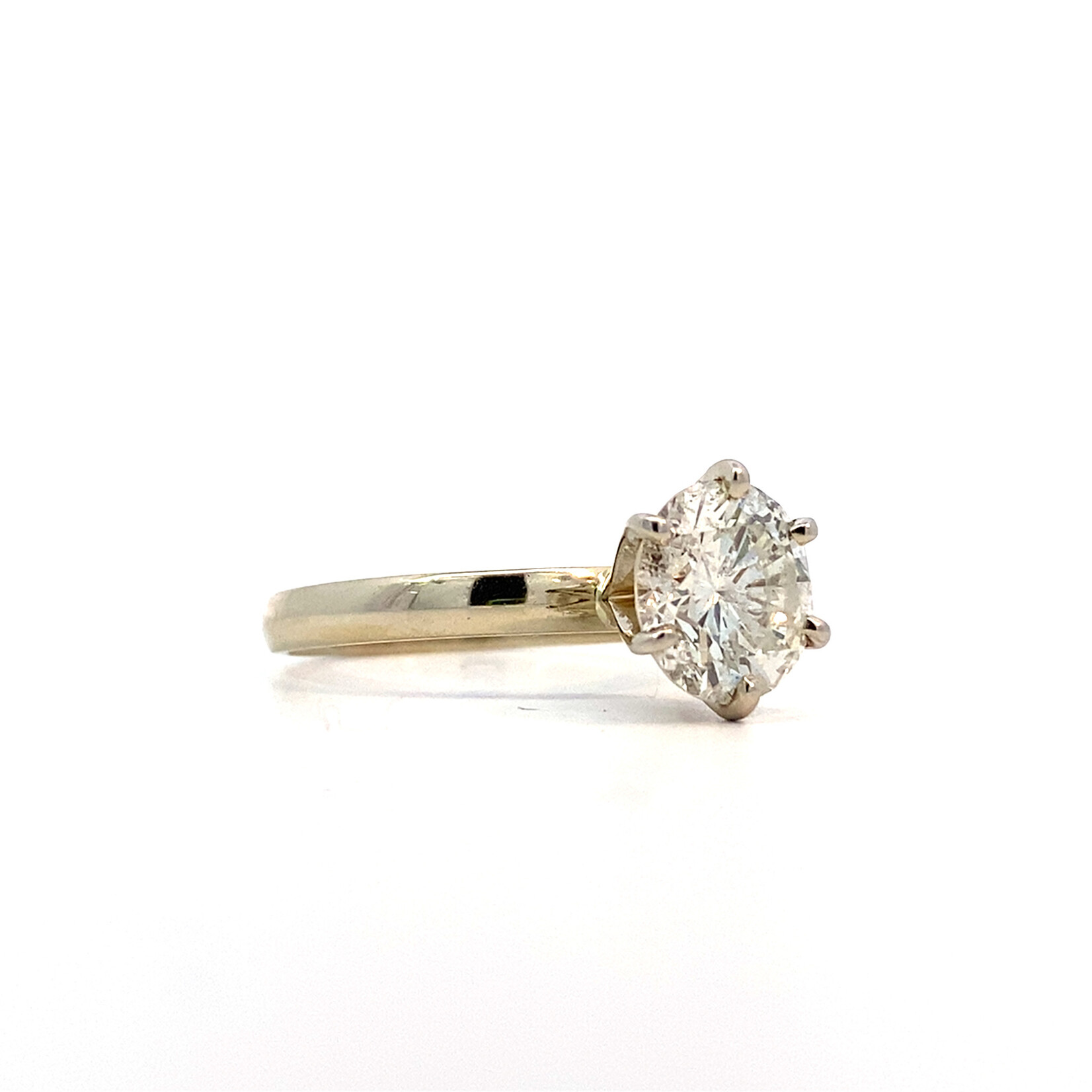 14K/18K White Gold Diamond Solitaire Ring 3ct size 9.5 I1 H/I