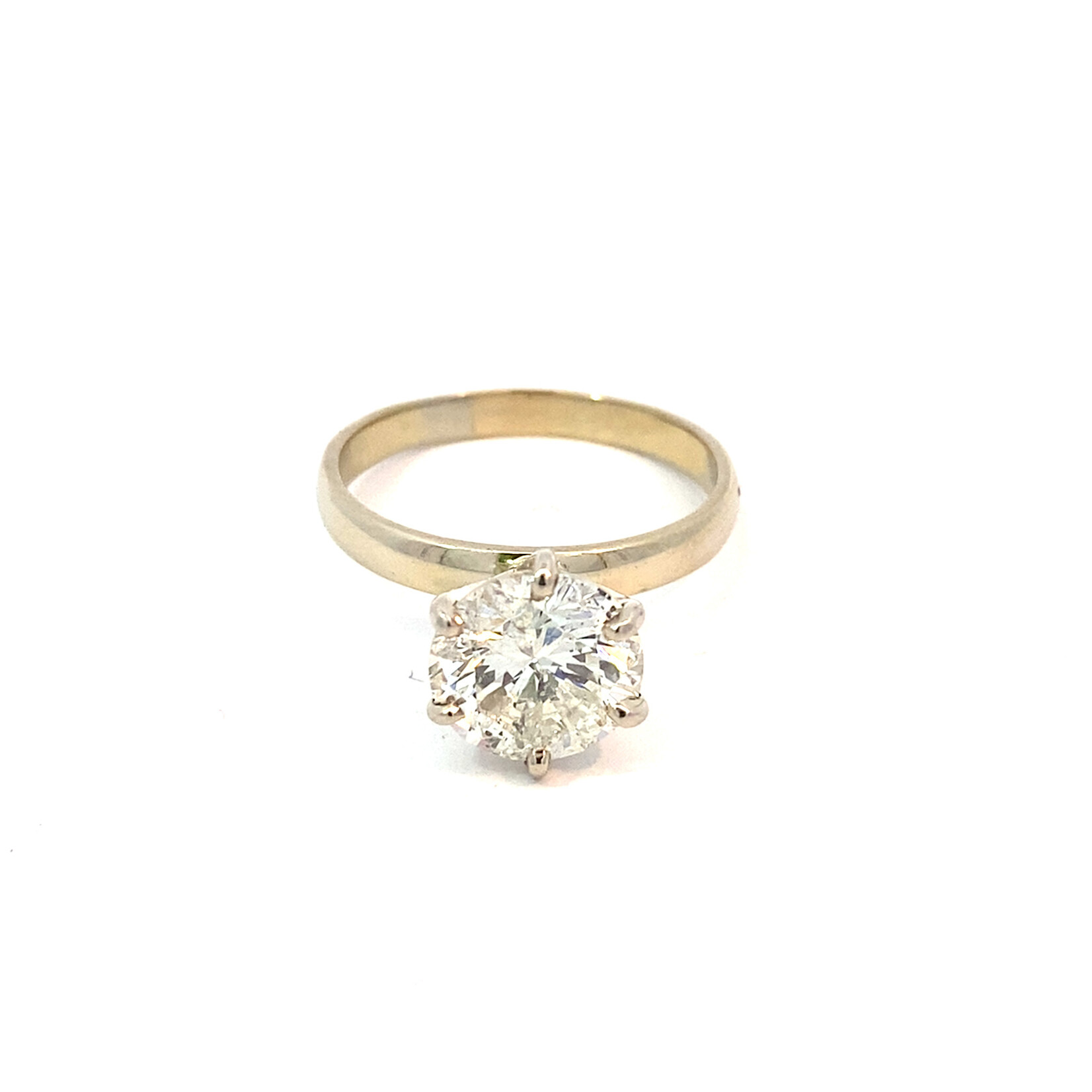 14K/18K White Gold Diamond Solitaire Ring 3ct size 9.5 I1 H/I