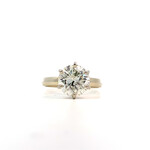 14K/18K White Gold Diamond Solitaire Ring 3ct size 9.5 I1 H/I