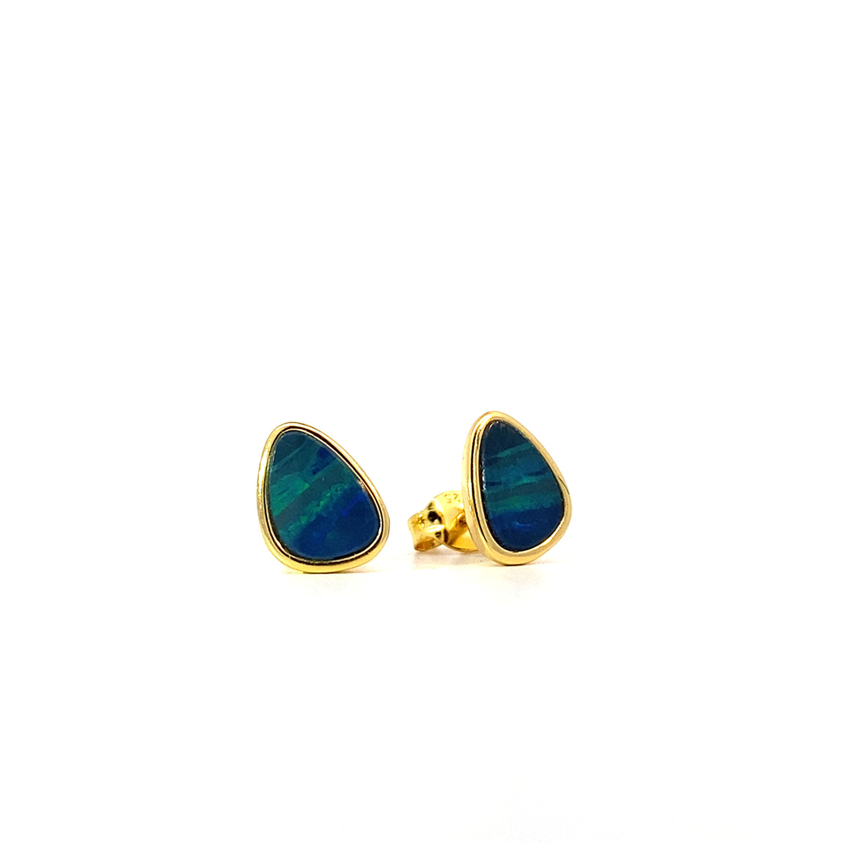 Sterling Silver/ Vermeil Boulder Opal Studs