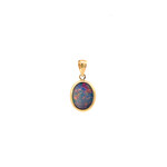 14K Yellow Gold Boulder Opal Pendant