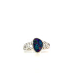Sterling Silver Filigree Boulder Opal Ring sz8