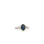Sterling Silver Oval Boulder Opal Ring sz7.5