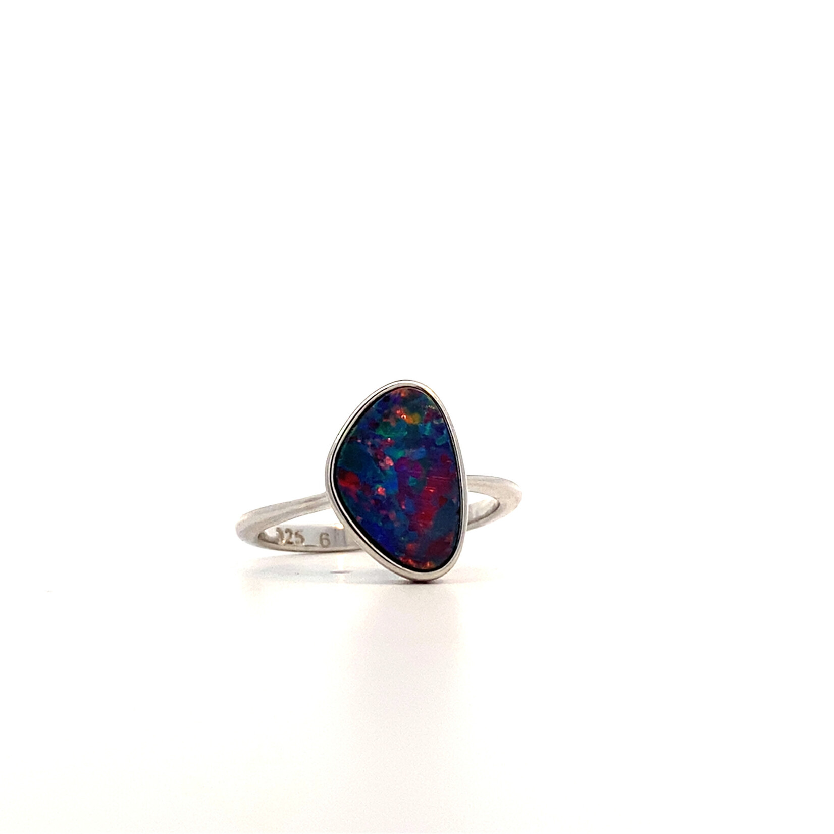 Sterling Silver Boulder Opal Ring size 6