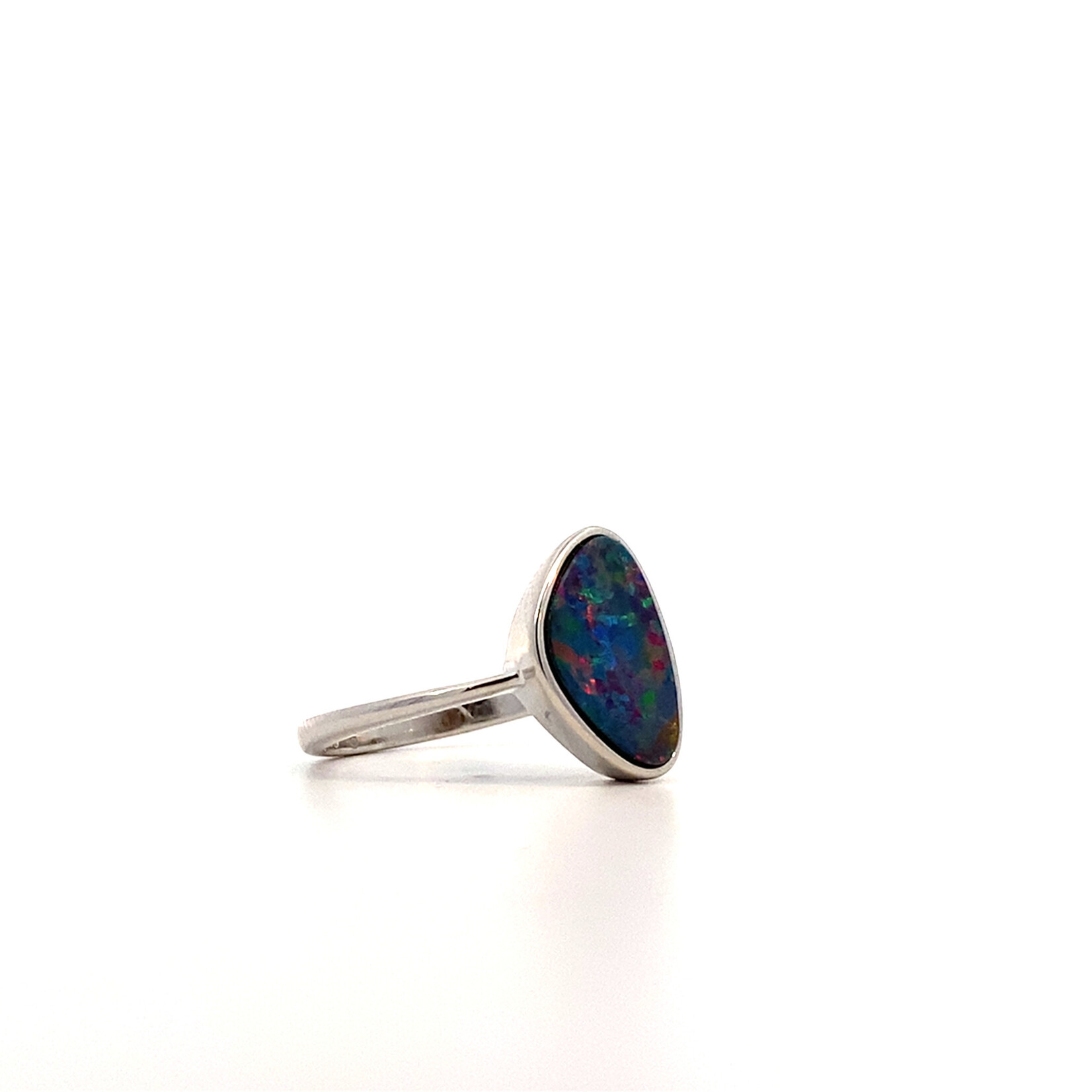 Sterling Silver Boulder Opal Ring size 6