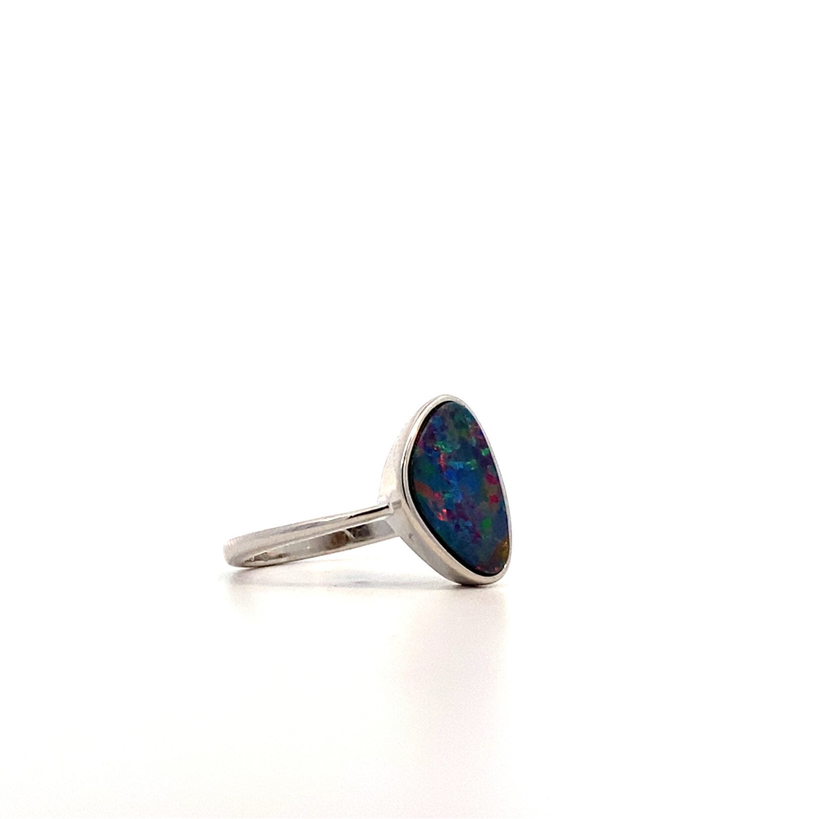 Sterling Silver Boulder Opal Ring sz6