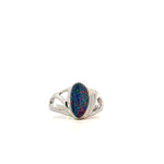Sterling Silver Freeform Boulder Opal Ring sz6