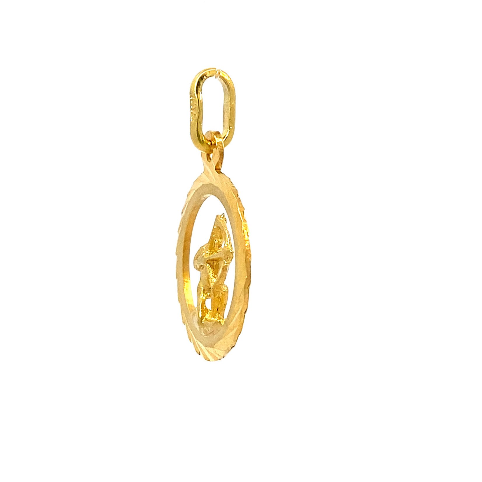 14K Yellow Gold Sagittarius Charm
