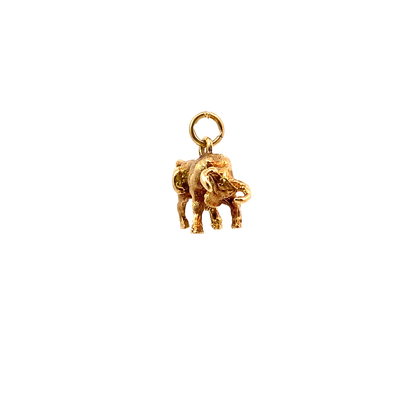 14K Yellow Gold Bull Pendant