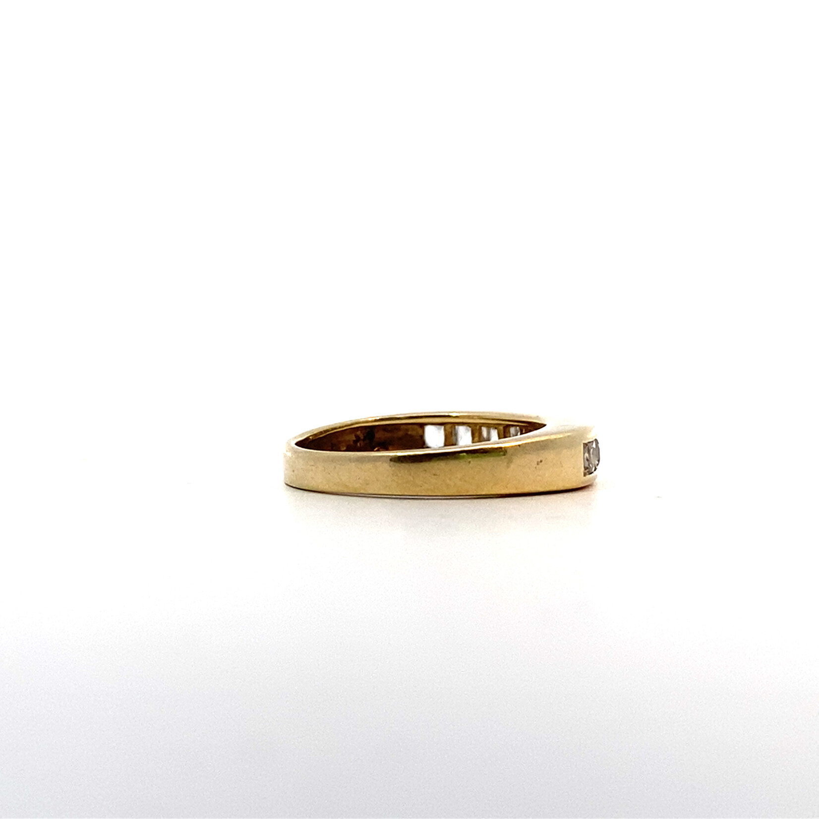 14K Yellow Gold Channel Set Ring size 5.5