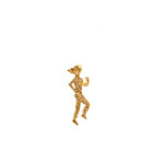 14K Yellow Gold Girl Runner Charm