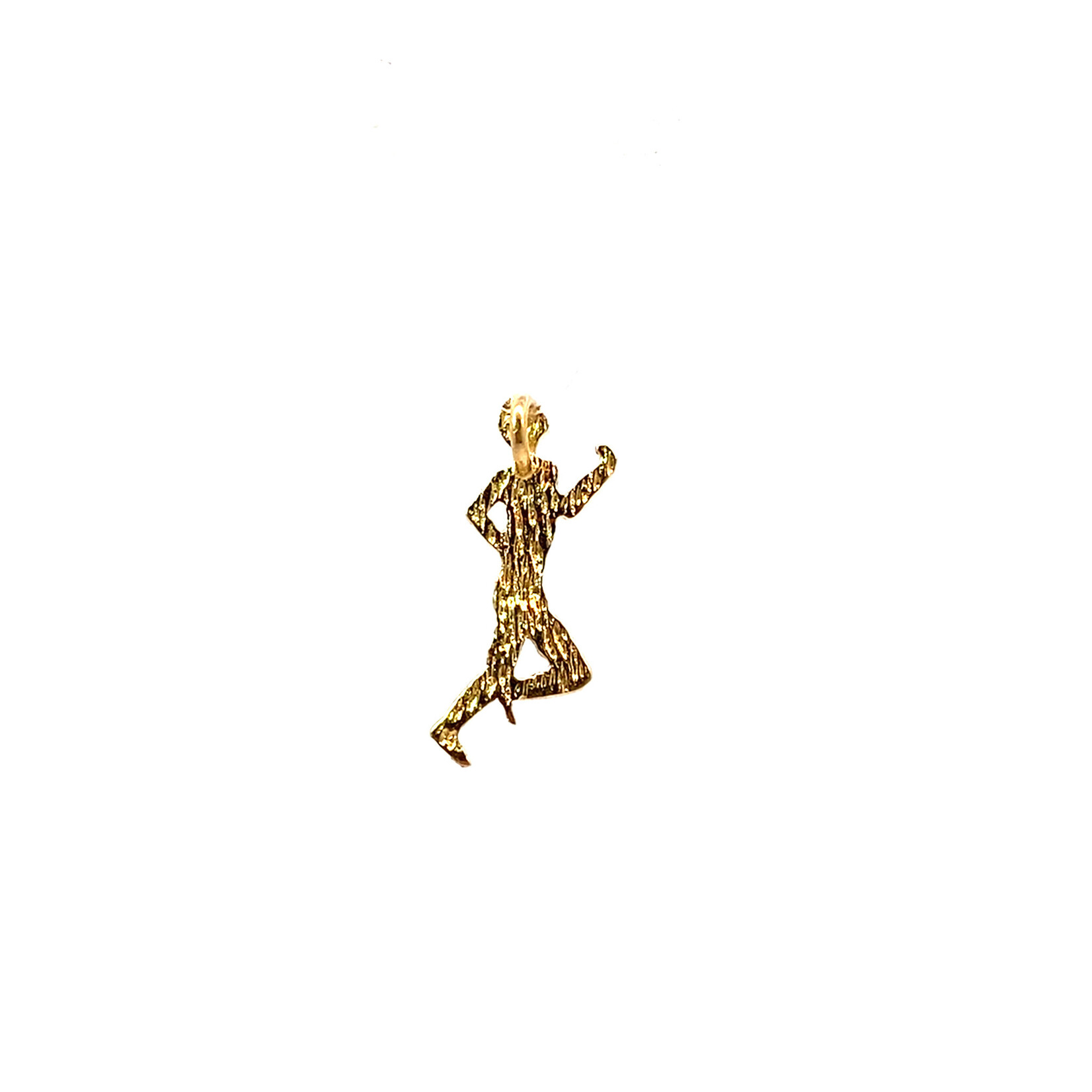 14K Yellow Gold Boy Runner Charm